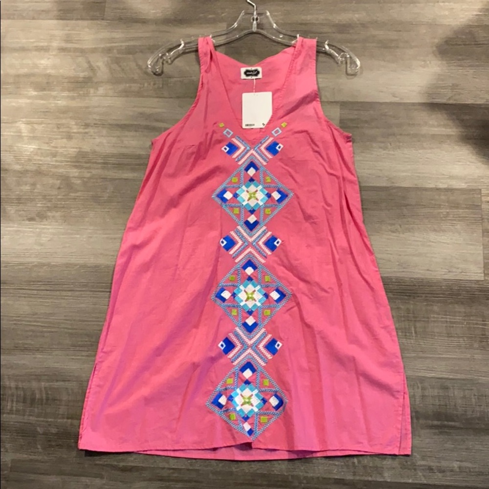Pink Mudpie dress with Aztec design